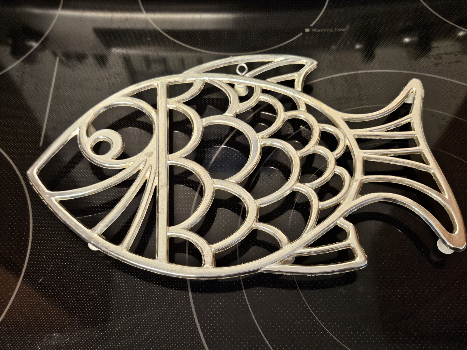 Vintage Leonard Silver Plated Fish Trivet Wall Hanging Made In Italy