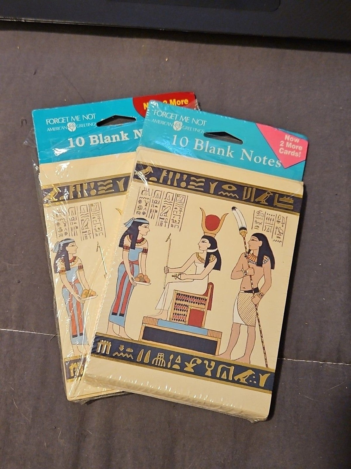 Vintage American Greetings Egypt Hieroglyphics Theme Note Cards Set Of 13 New