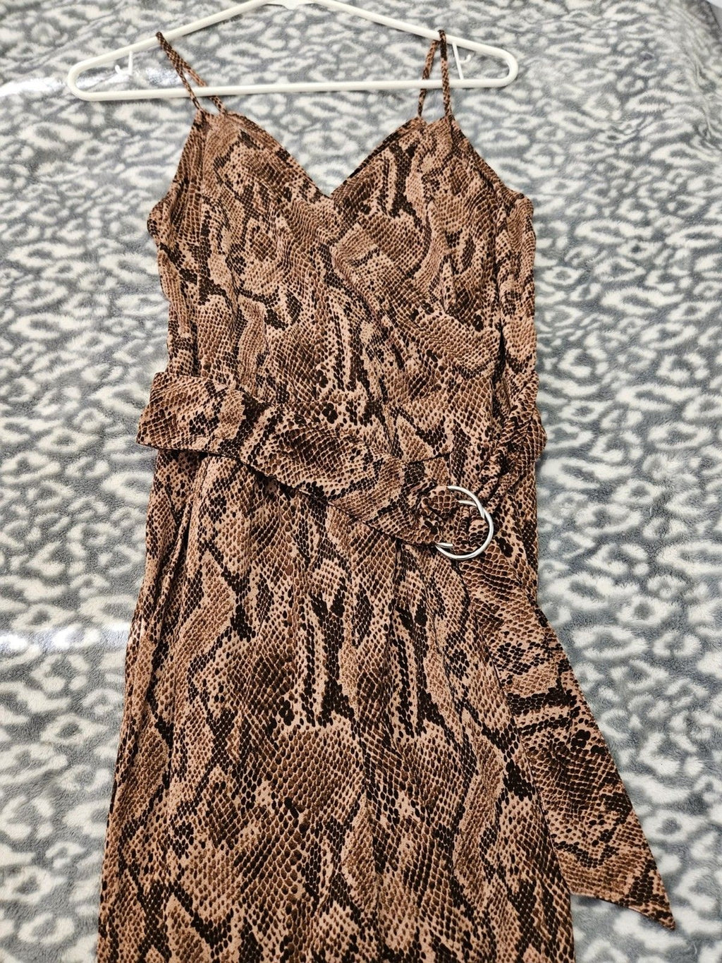 EXPRESS SNAKE PRINT JUMPSUIT SIZE SMALL
