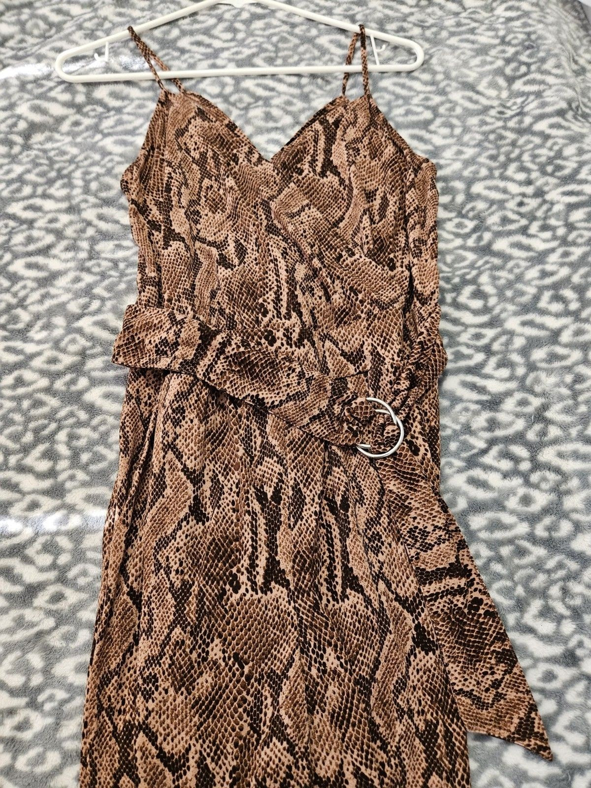 EXPRESS SNAKE PRINT JUMPSUIT SIZE SMALL