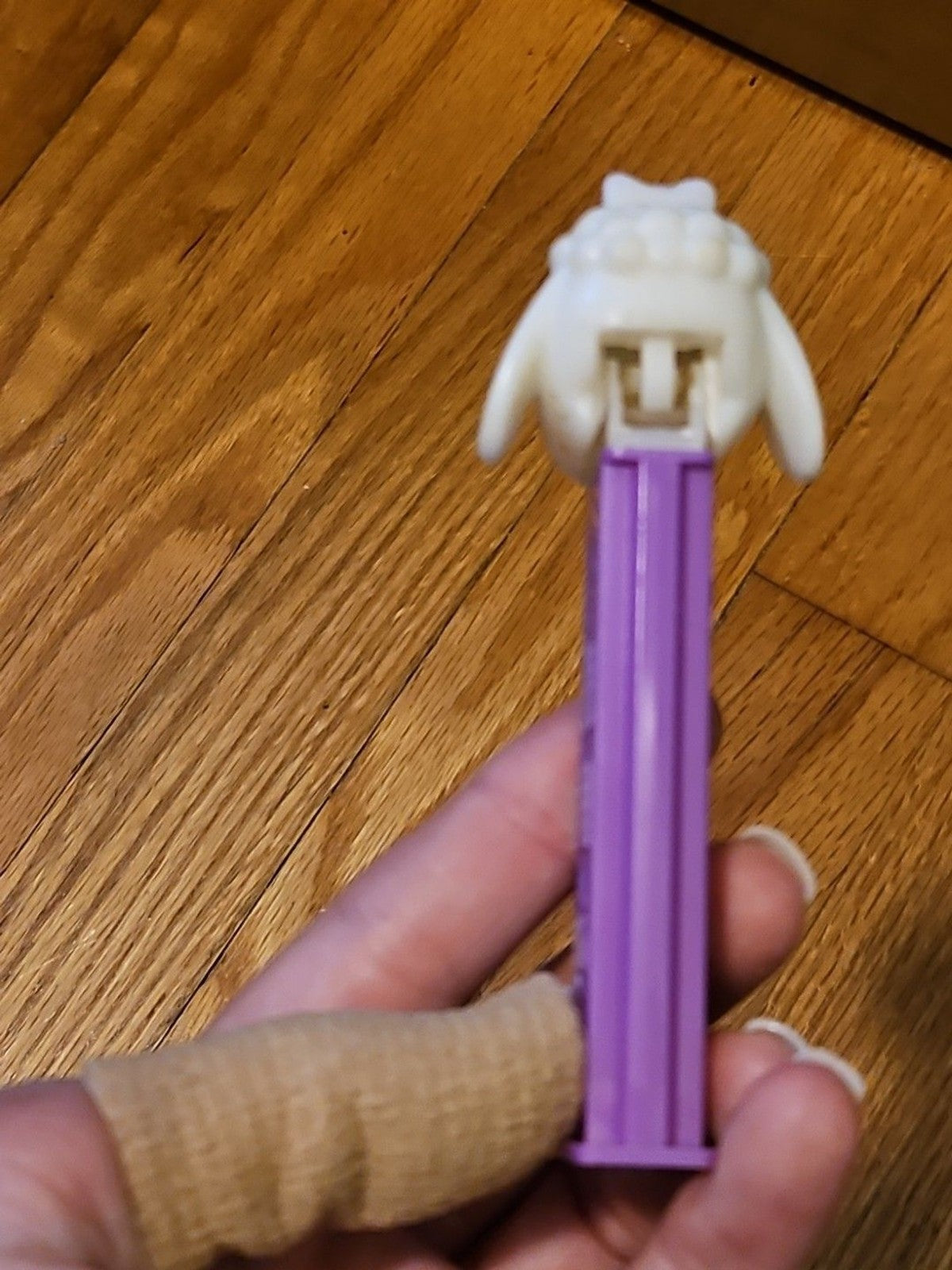 Vintage White Lamb Red Bow Purple 1979 Pez 4 Inch Dispenser With Feet
