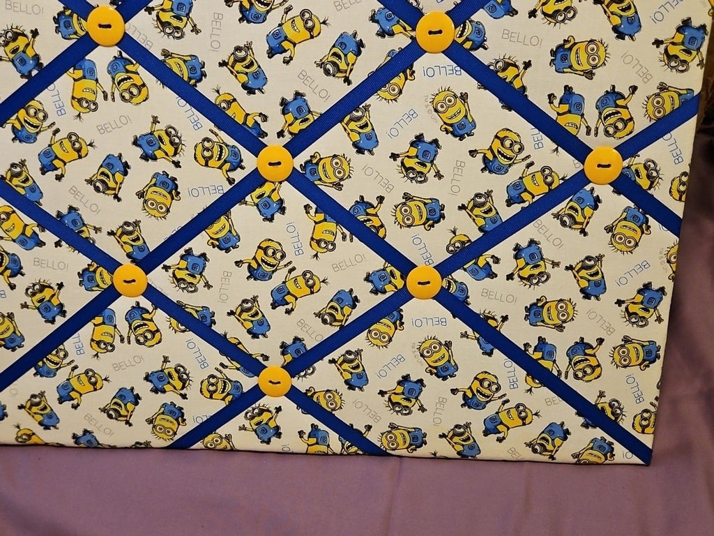 Minions Ribbon Memory Board For Photos, Cards, Mementos & More 20" x 16"