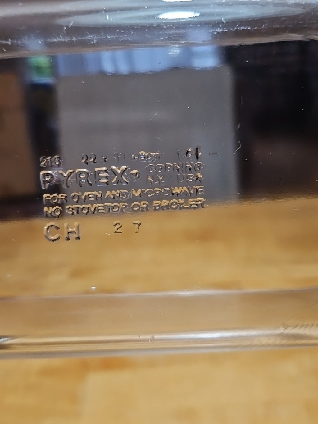Vintage Pyrex Clear Glass 1.5 QT Casserole Dish Bread Loaf Pan #213 8.5x4.5x2.5