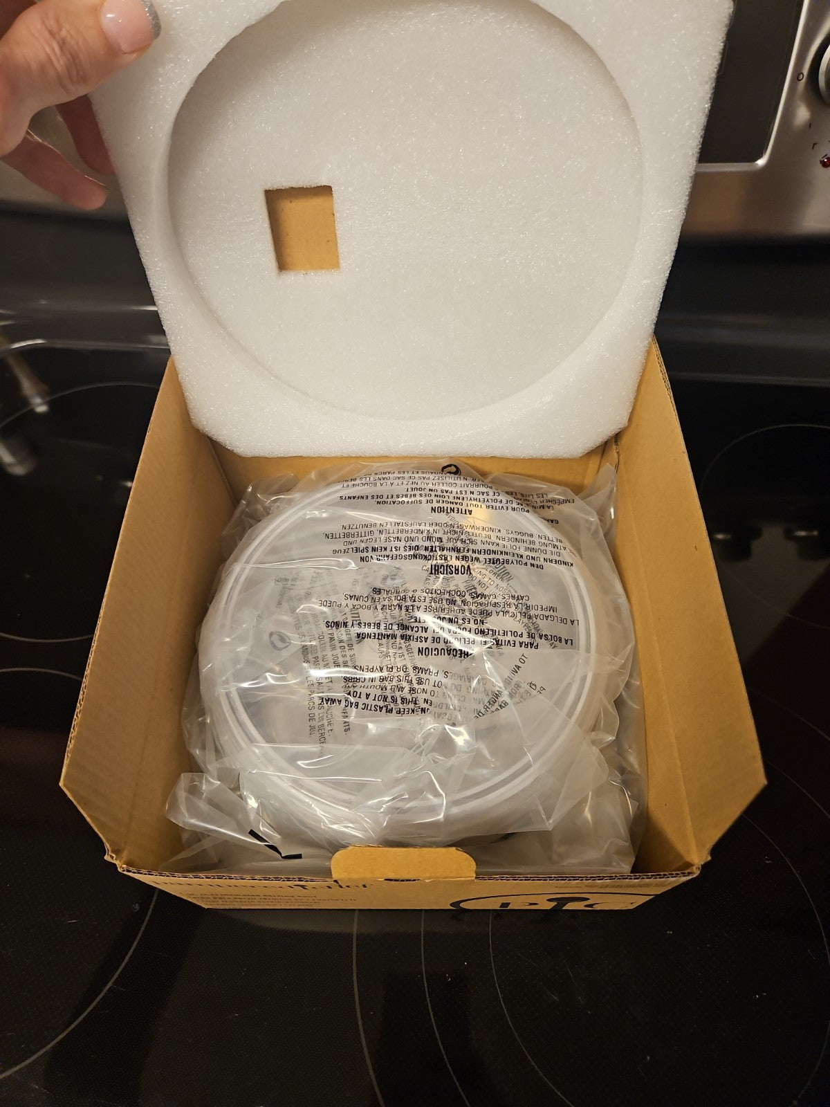 NIB Pampered Chef 1 Quart Insulated Serving Bowl #100262 - Stainless Steel White