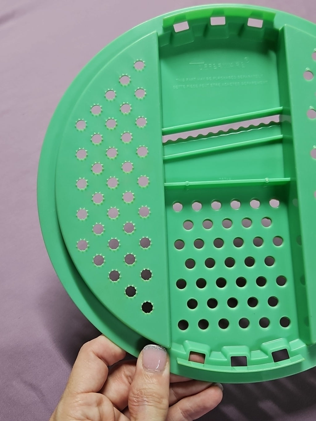 Vintage Tupperware Cheese Grater W/Bowl Jadeite Green 2 Pc Set - No Lid