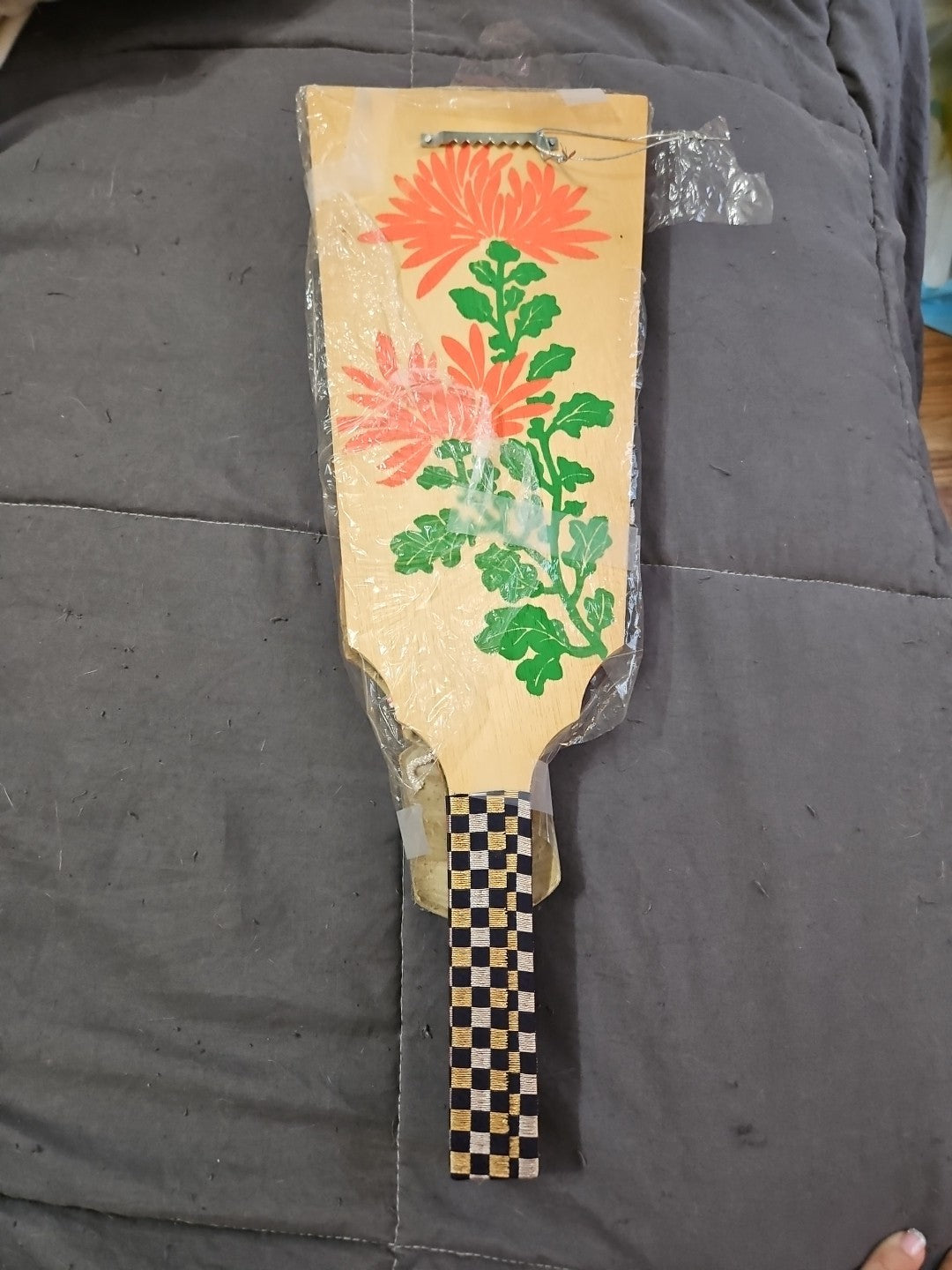NIP Vintage Geisha Japanese Hagoita Wooden Badminton Paddle
