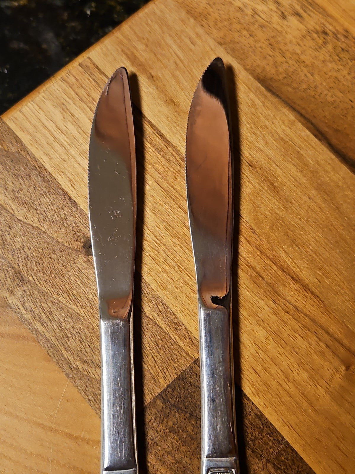 Vintage CustomCraft Stainless Steel Flatware CUS10 4 Pc Service For 2 Roses