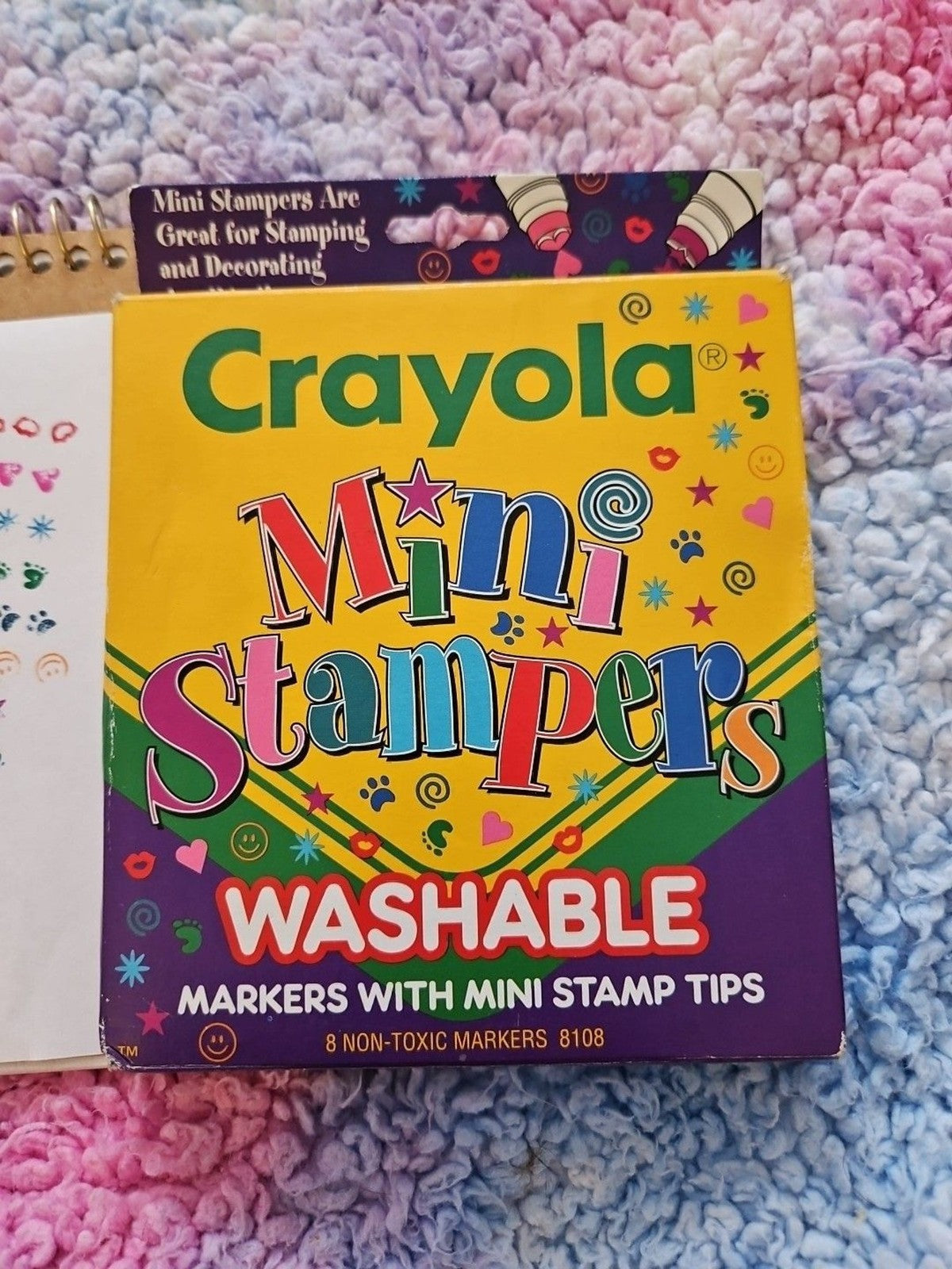 Pack Of 8 Crayola Mini Stampers Vintage 1994 Binney & Smith READ