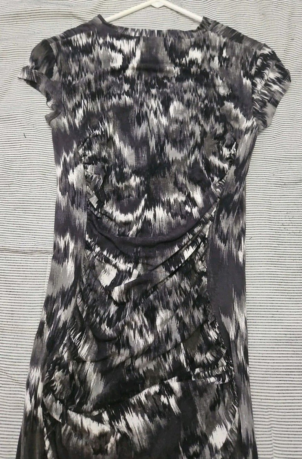 Kenneth Cole New York Women’s Sz Small Ruched Rite Dress Black & White Mosaic