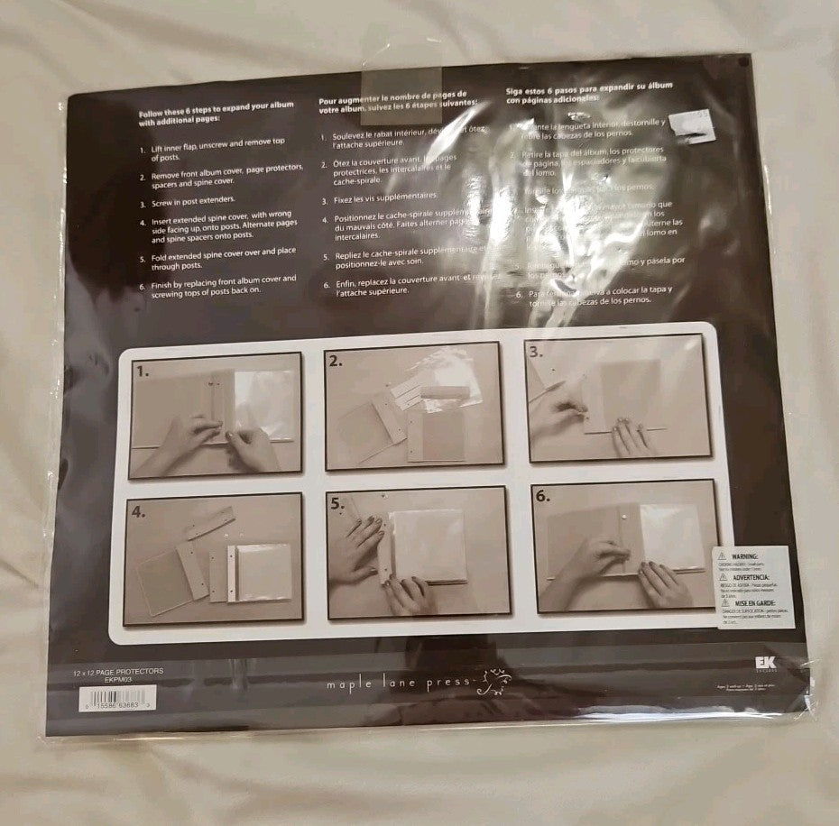 NIP Maple Lane Press 12"×12" Duo-Pocket Page Protectors 10 Page Refill Pack