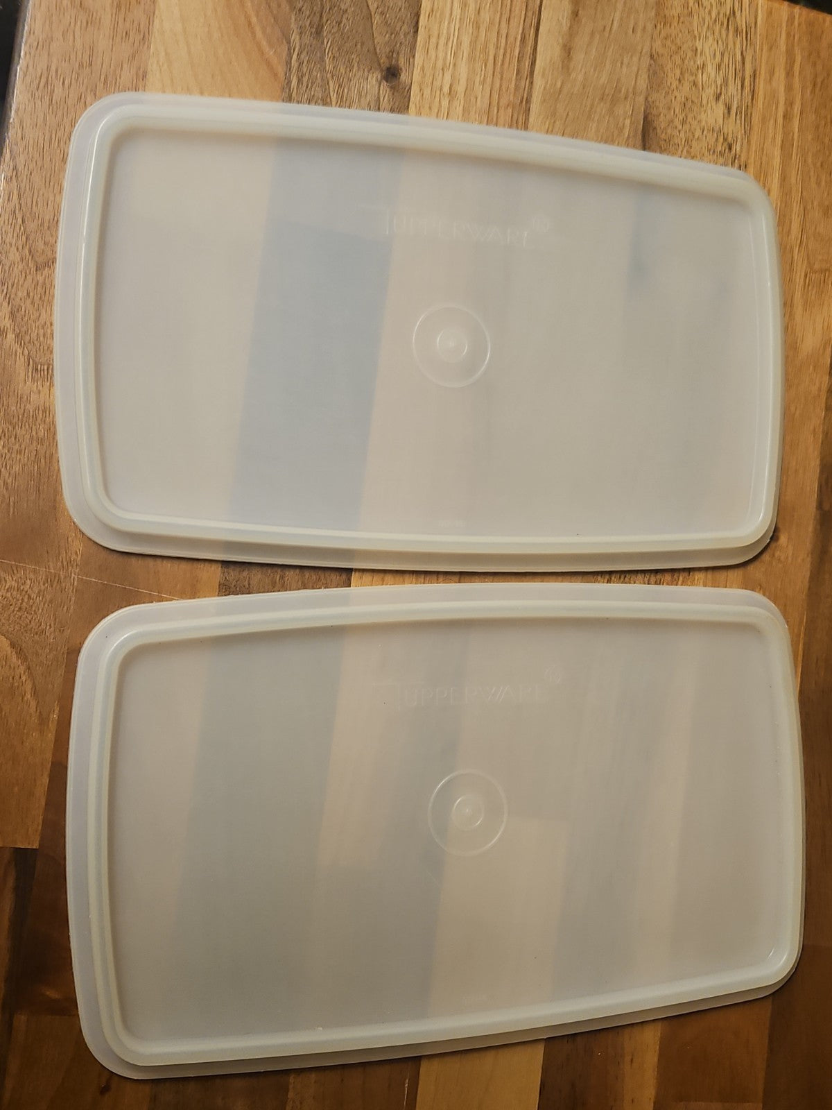 5-pc set Vintage Tupperware Harvest Gold Carrier #815 W/ Sheer Deli Keepers #816