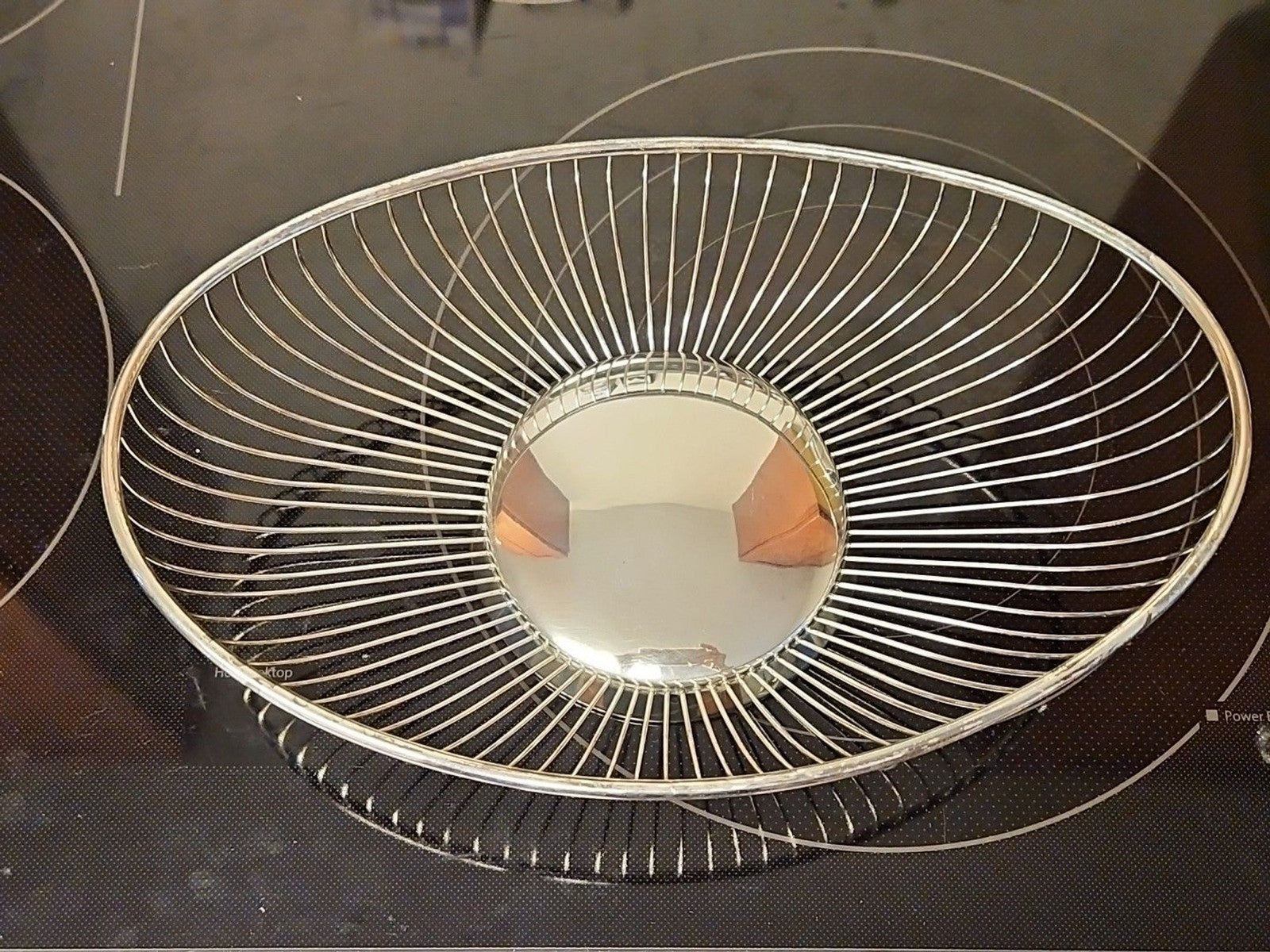 Vintage Raimond Silverplate 12" x 7.5" Wire Bread Basket Serving Bowl