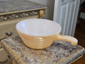 Vintage Anchor Hocking Fire King Peach Lusterware Handled Soup Bowl