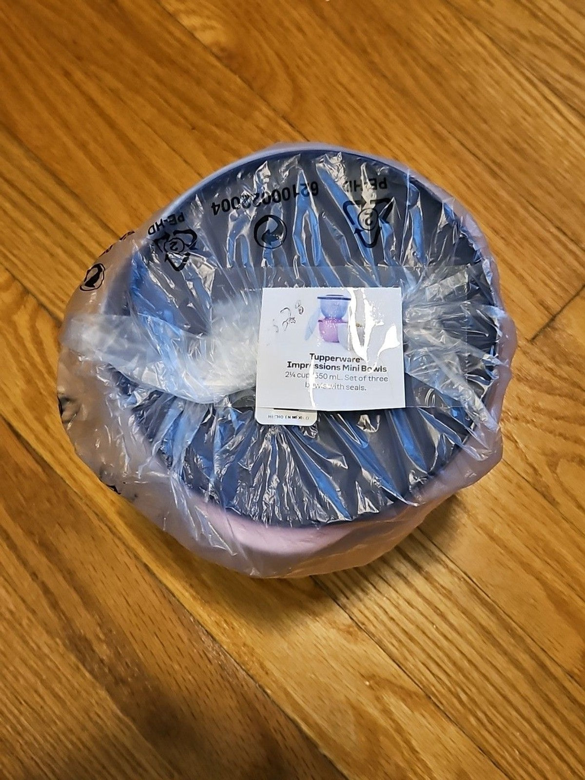 Tupperware Impressions Mini Bowl 2.25 Cup Pastel Set Of 3 With Lids 3621 NIP