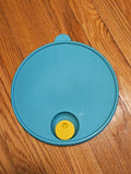 Vintage Tupperware CrystalWave Vented Replacement Lid #2651A Aqua & Yellow