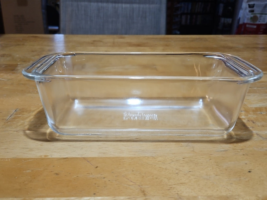 Vintage Pyrex Clear Glass 1.5 QT Casserole Dish Bread Loaf Pan #213 8.5x4.5x2.5