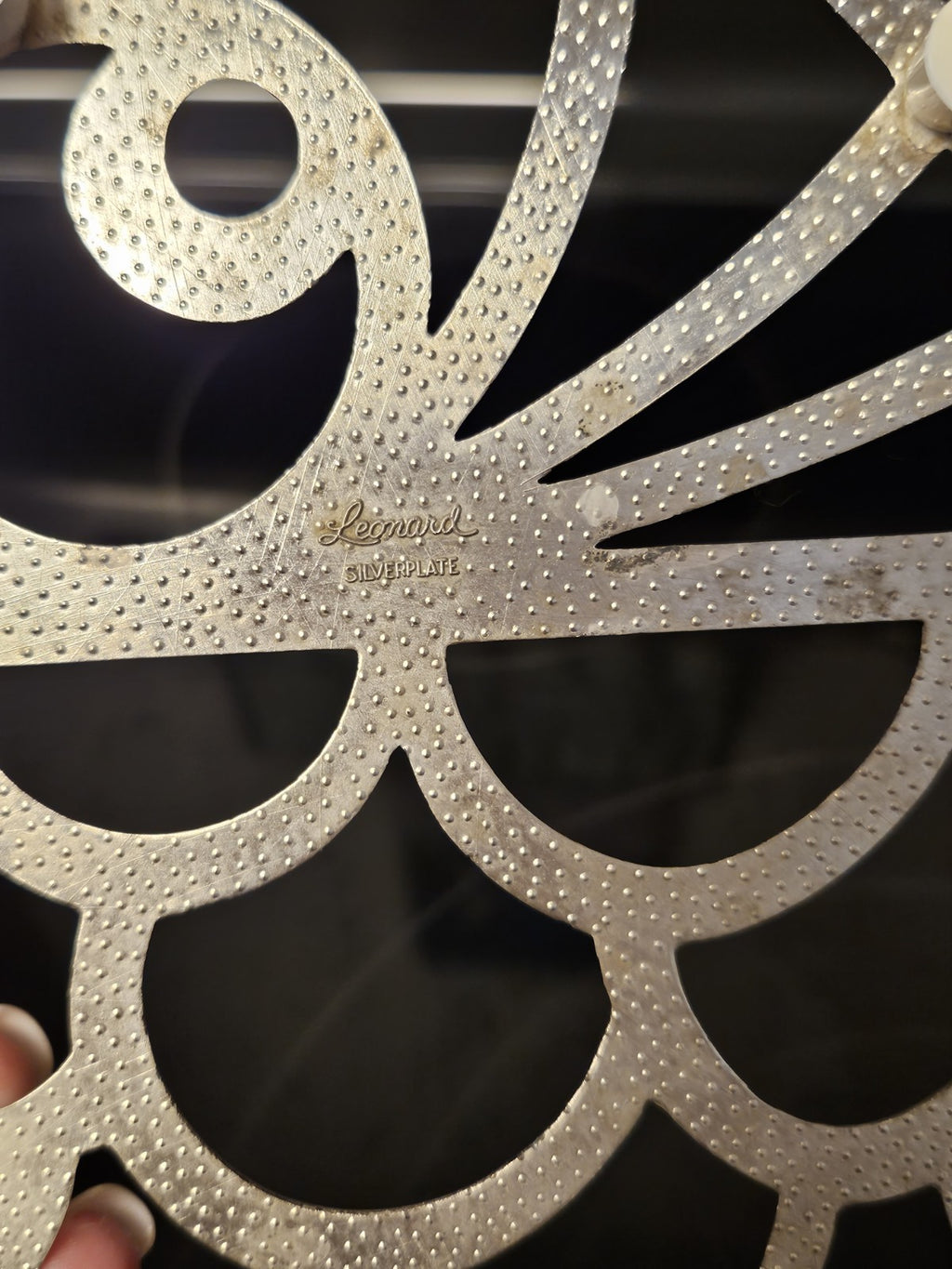 Vintage Leonard Silver Plated Fish Trivet Wall Hanging Made In Italy
