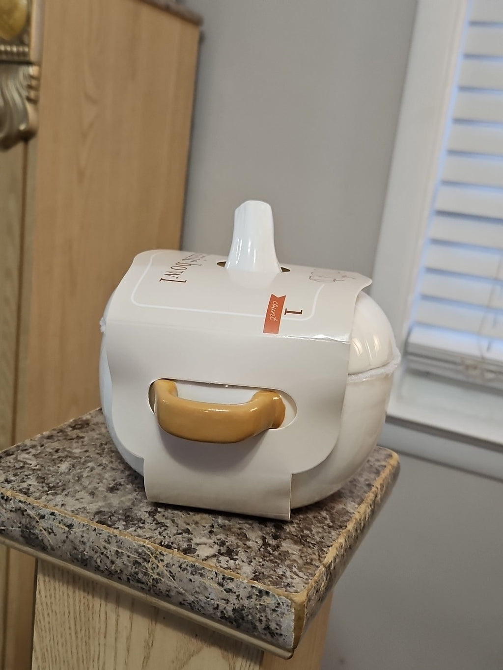Target Newclassic White Pumpkin Ceramic Candy Bowl Fall Decor 6" NIP