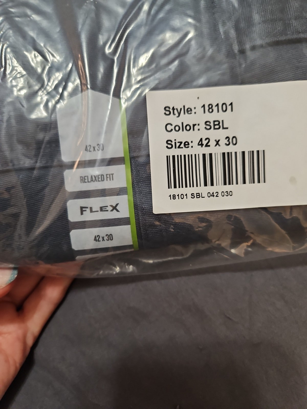 NWT Duluth Men's Flex Fire Hose Relaxed Fit Carpenter Pants 42x30 Steel Blue