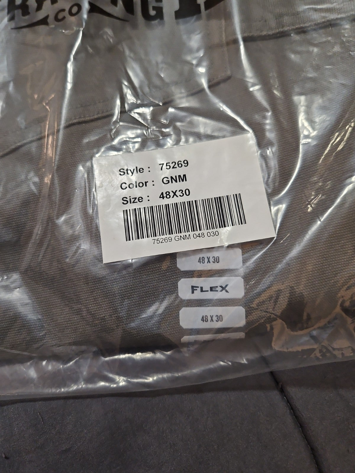 NWT Duluth Men's DuluthFlex Fire Hose Burly Cargo Work Pants48x30 Gunmetal Gray