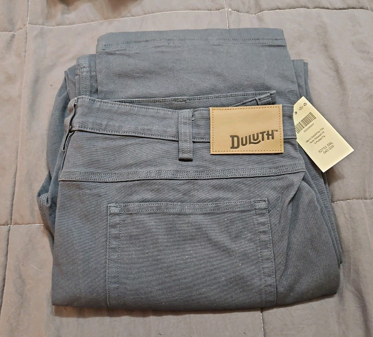 NWT Duluth Trading Co Flex Fire Hose Relaxed Fit 5 Pocket Pants 40x30 Steel Blue