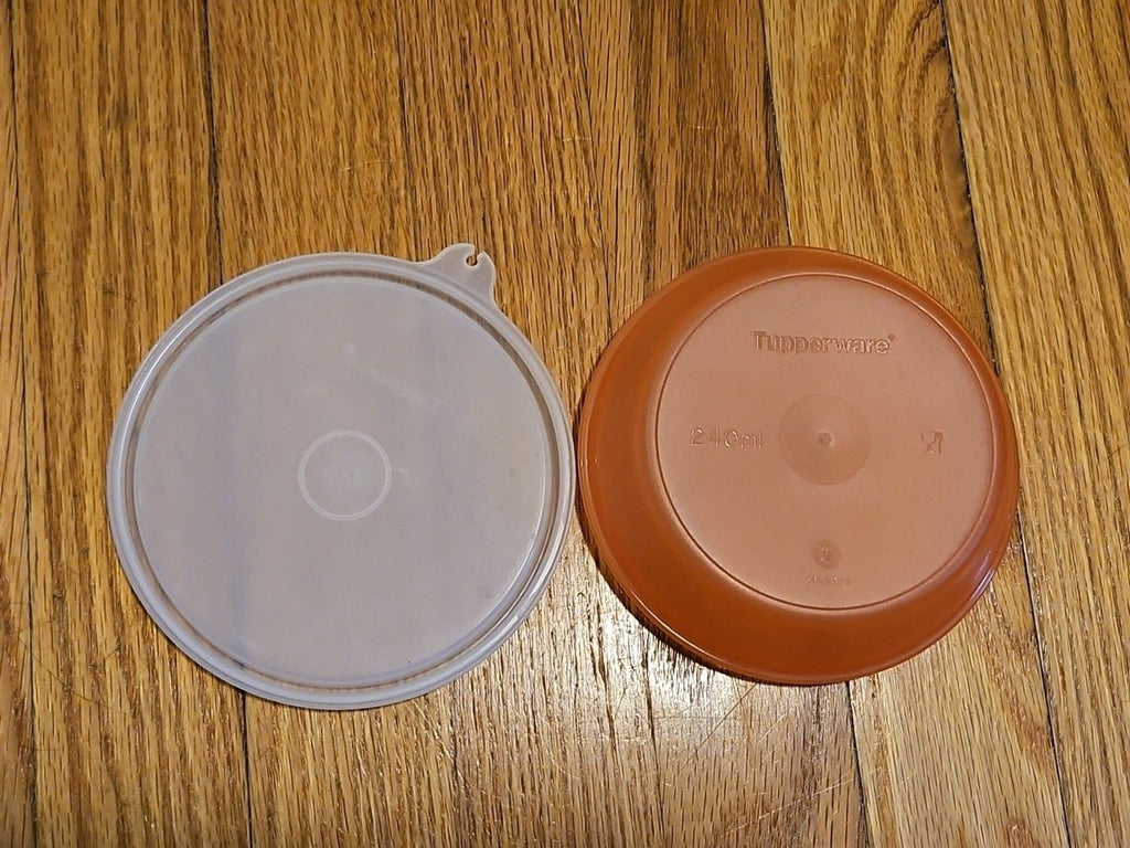 Orange Tupperware Stuffables Bowl 5422A-7 With Sheer Lid 1928-1