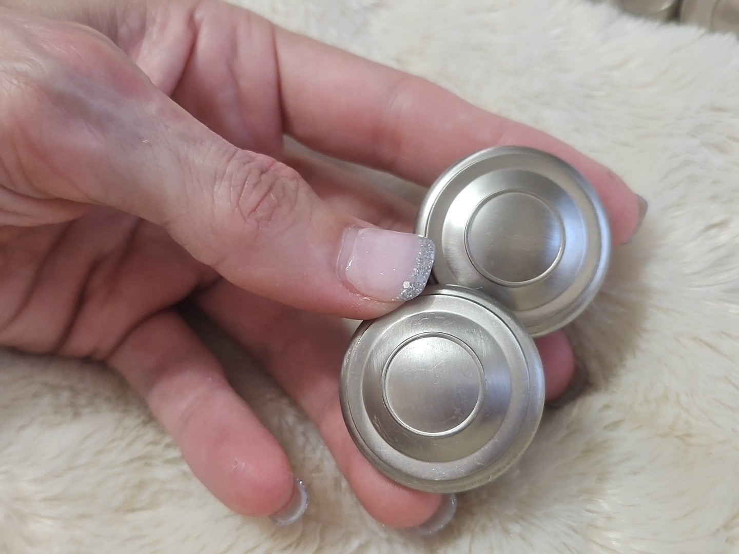 Lot Of 8 Liberty Harmon 1 3/8" Classic Satin Nickel Cabinet Knobs Drawer Pulls