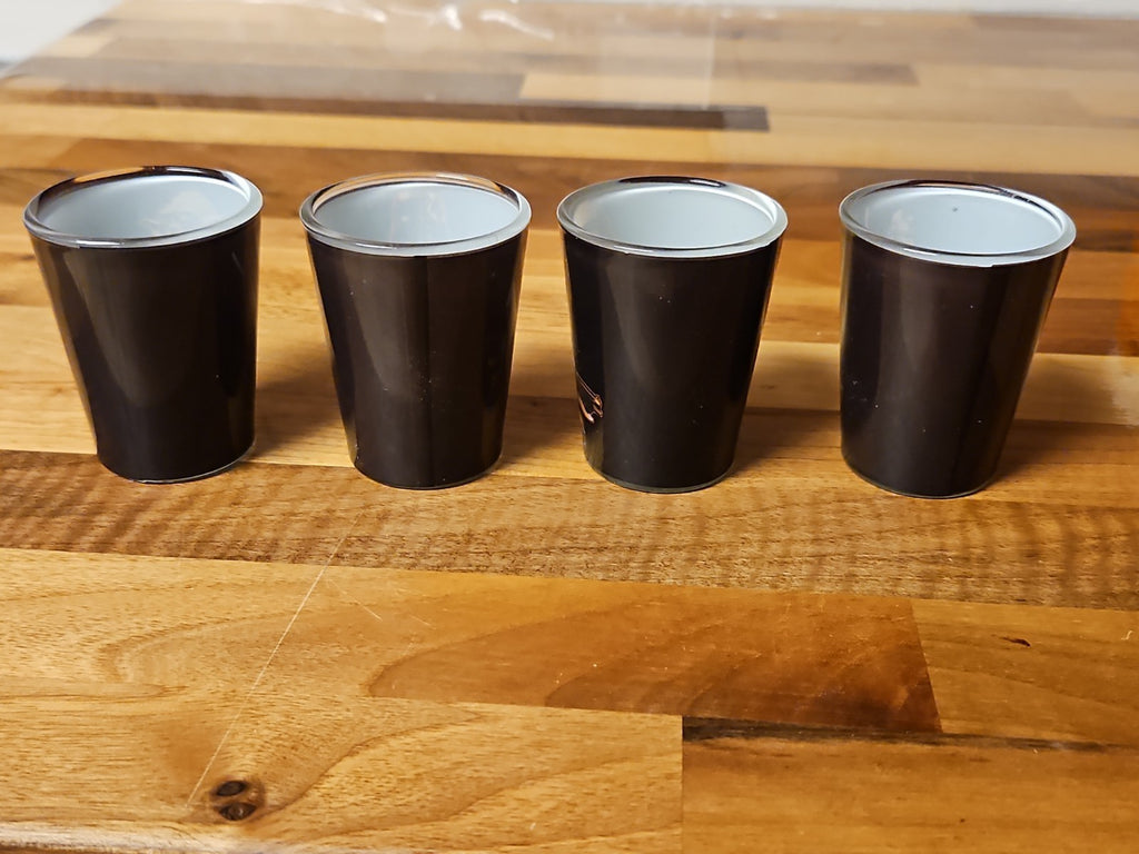 Star Wars Shot Glass Set Of 4 Darth Vader, Storm Trooper, BoBa Fett, Yoda In Box