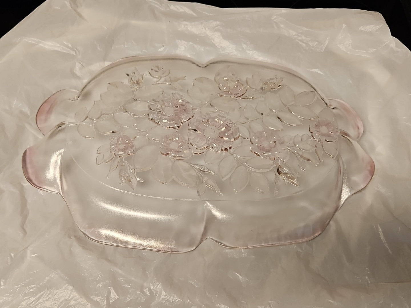 Beautiful Vintage Mikasa Pink Rosella Large Serving Platter  15.5" x  11" x 1.5"