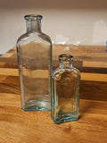 Set Of 2 Antique 3rd Gen 1900's Antique Three In One 3 in 1 Oil Glass Bottles